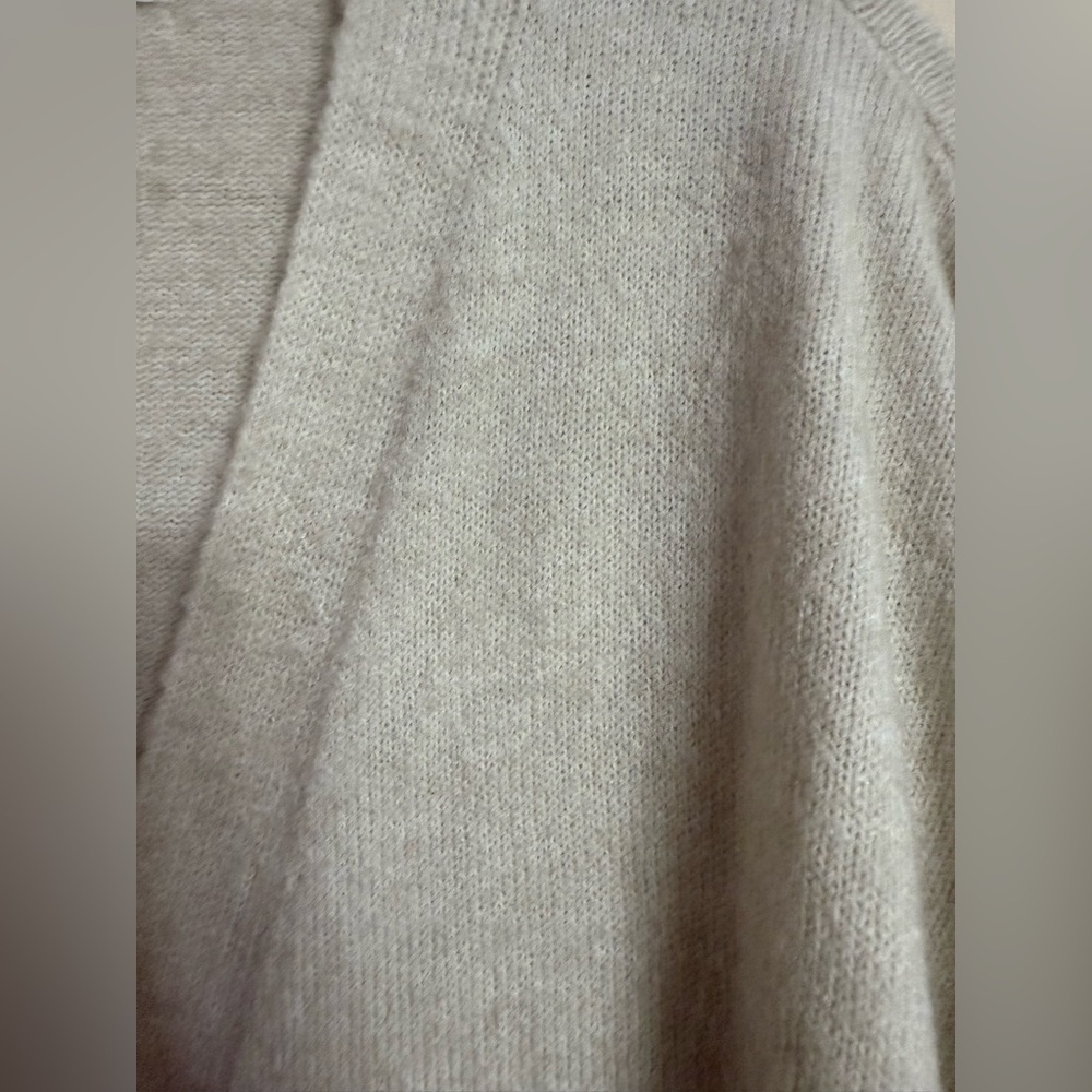 H&M Women Maxi Duster Wool Blend Open Front Gray Cardigan XXL - Picture 3 of 4
